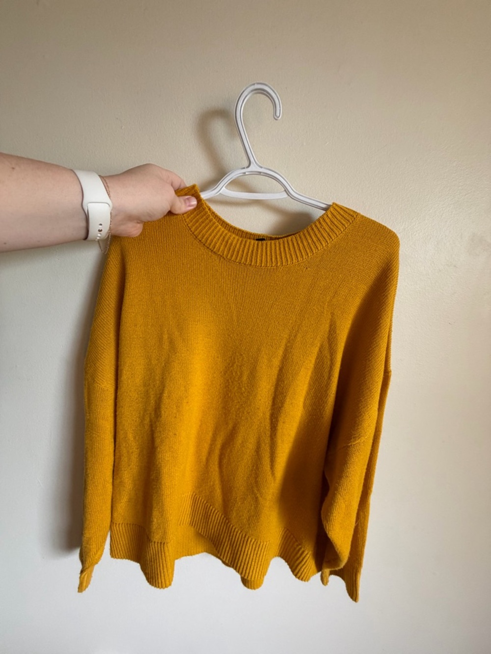 H&M Mustard Knit Crewneck Sweater